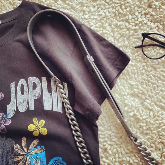 Boho Black Janis Joplin Floral Graphic Tee Rock - Picture 5 of 7